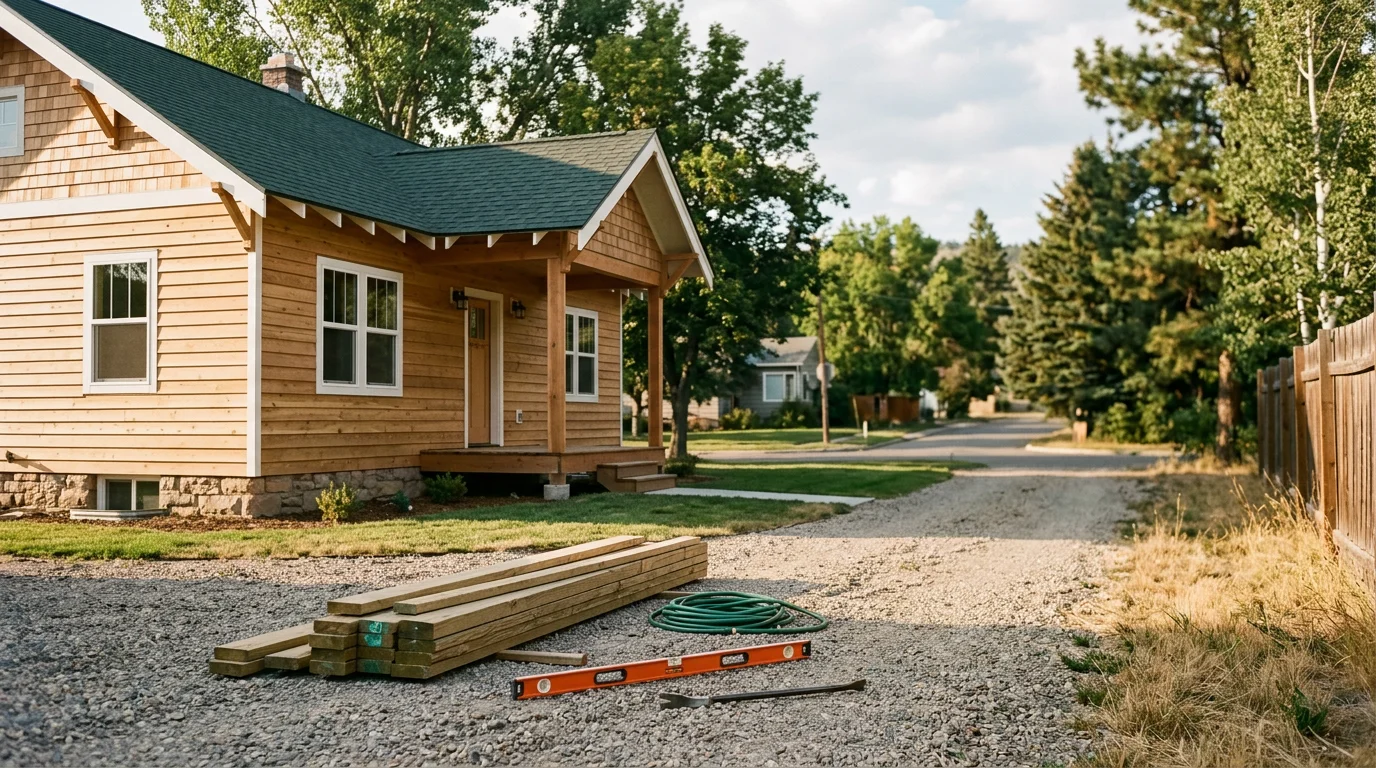 Canyon Ferry Contractors crew working on a residential remodel in Helena, Montana